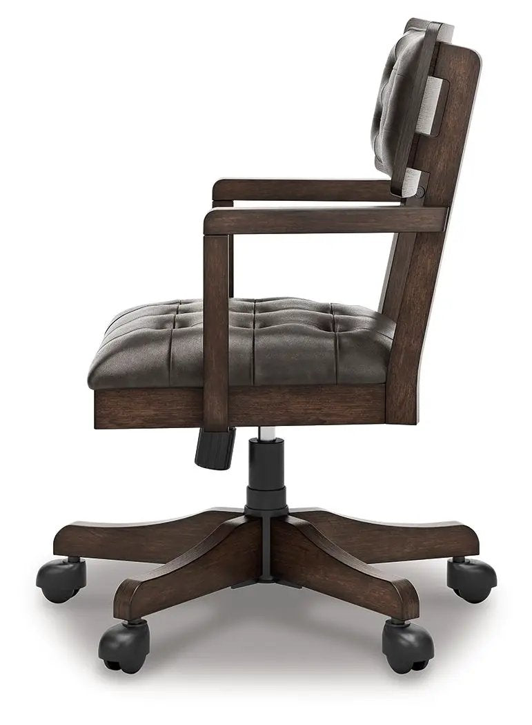 Breckington - Home Office Desk Chair - Dark Brown by Unique Piece Furniture