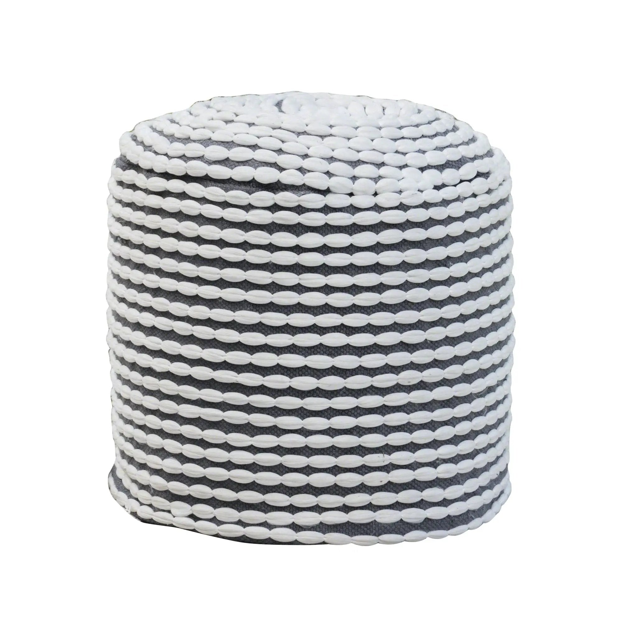 River - Handcrafted Cylindrical Pouf Water Resistant Fabric by Unique Piece Furniture