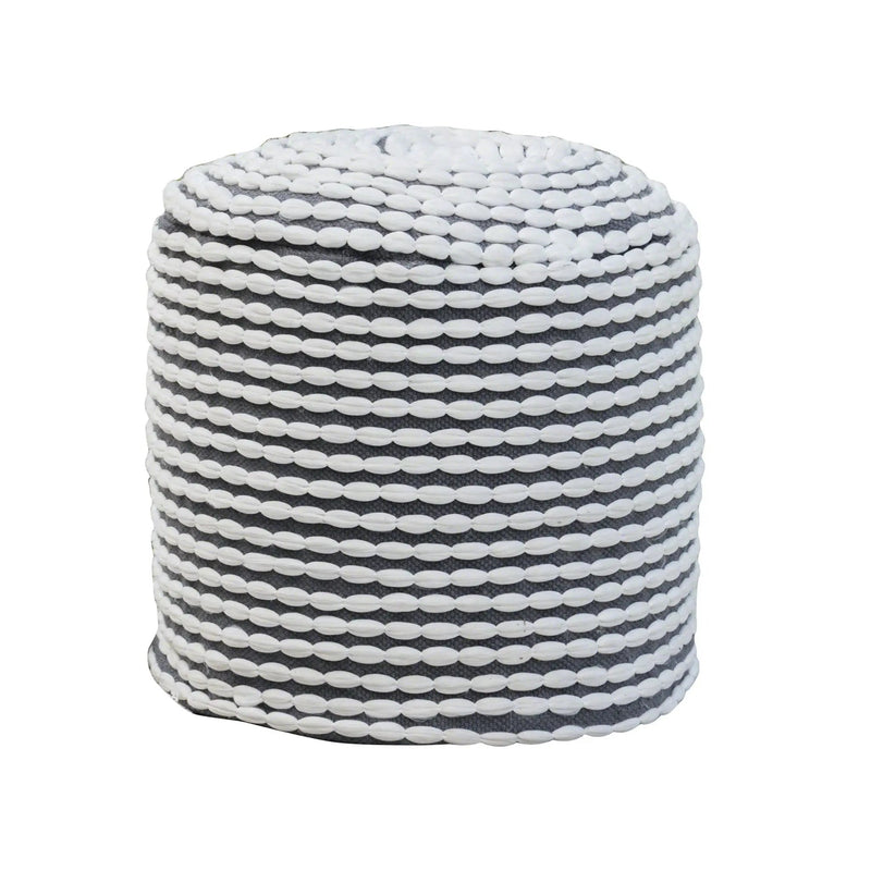 River - Handcrafted Cylindrical Pouf Water Resistant Fabric by Unique Piece Furniture