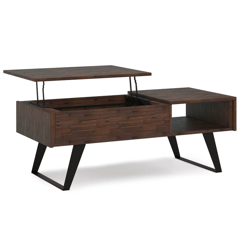 Lowry - Lift Top Coffee Table - Distressed Charcoal Brown by Unique Piece Furniture