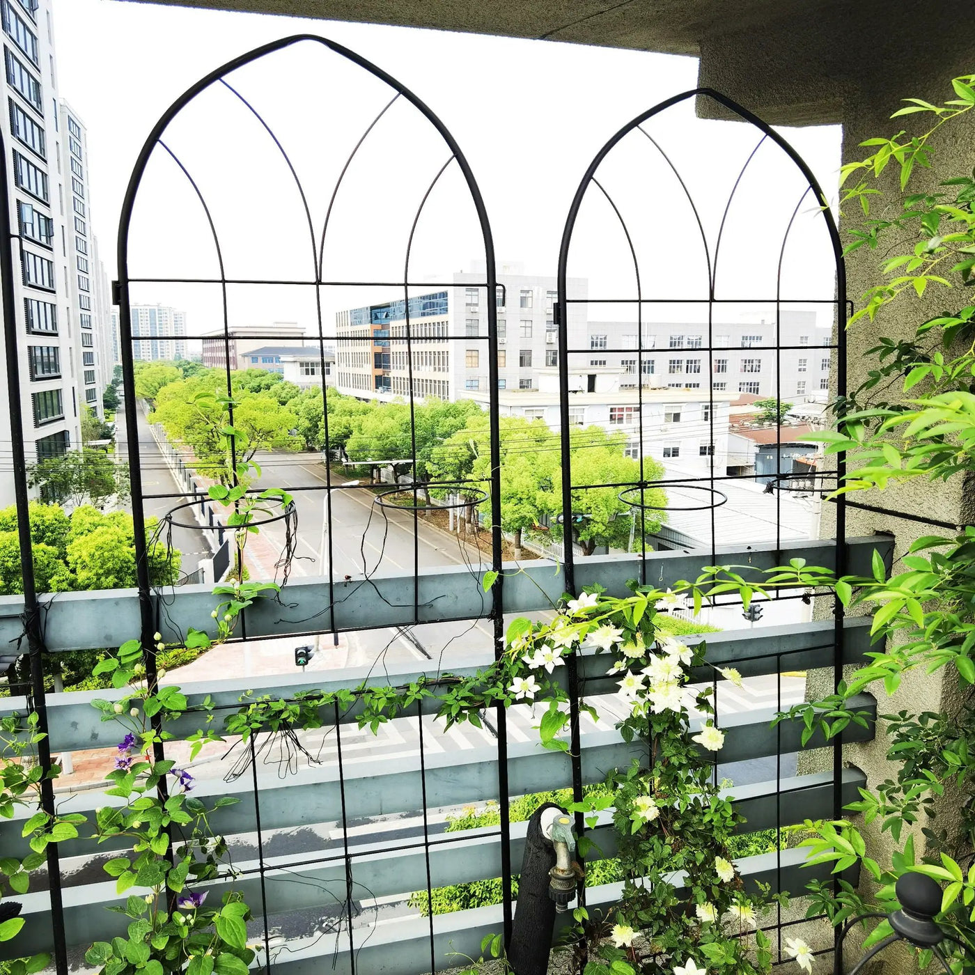 Metal Garden Trellis Rustproof Trellis For Climbing Plant, Outdoor Flower Support by Unique Piece Furniture