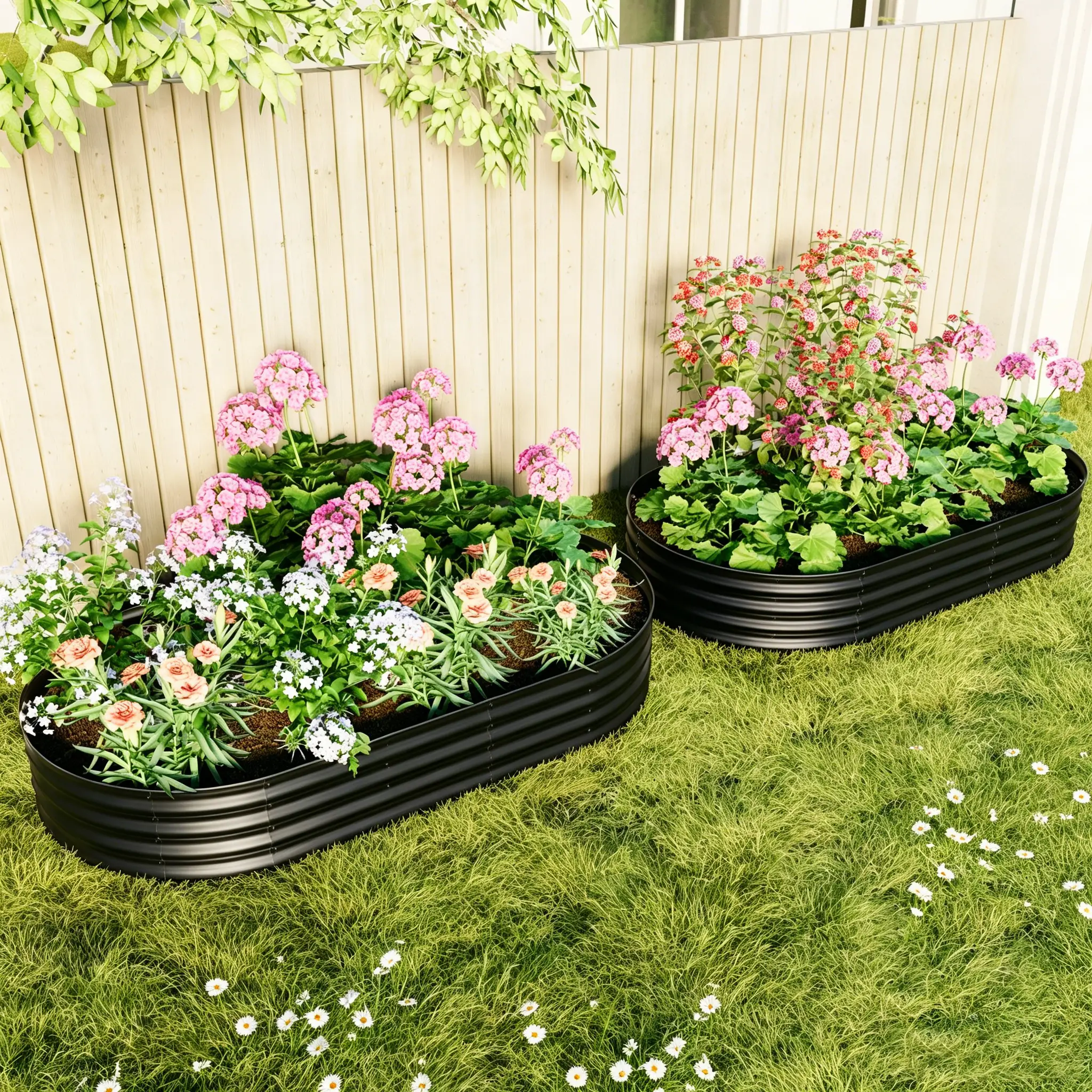 Galvanized Raised Garden Bed 8x4x1ft by HouseOfZazla