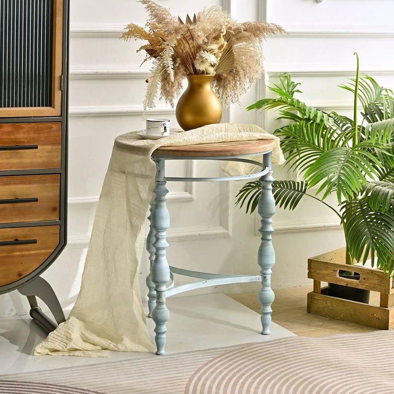 Round Top Carved Table For Living Room by Unique Piece Furniture