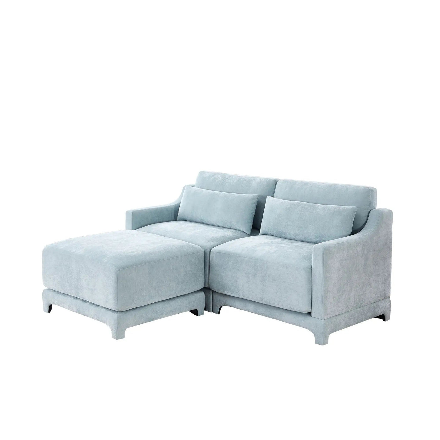 Stylish Sofa With Ottoman And Lumbar Pillows, Ergonomic Design by Unique Piece Furniture