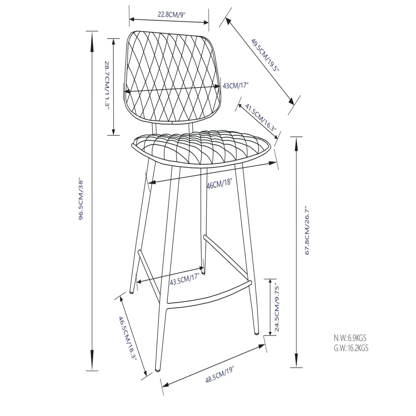Raya - Upholstered Counter Height Stool (Set of 2) by Unique Piece Furniture