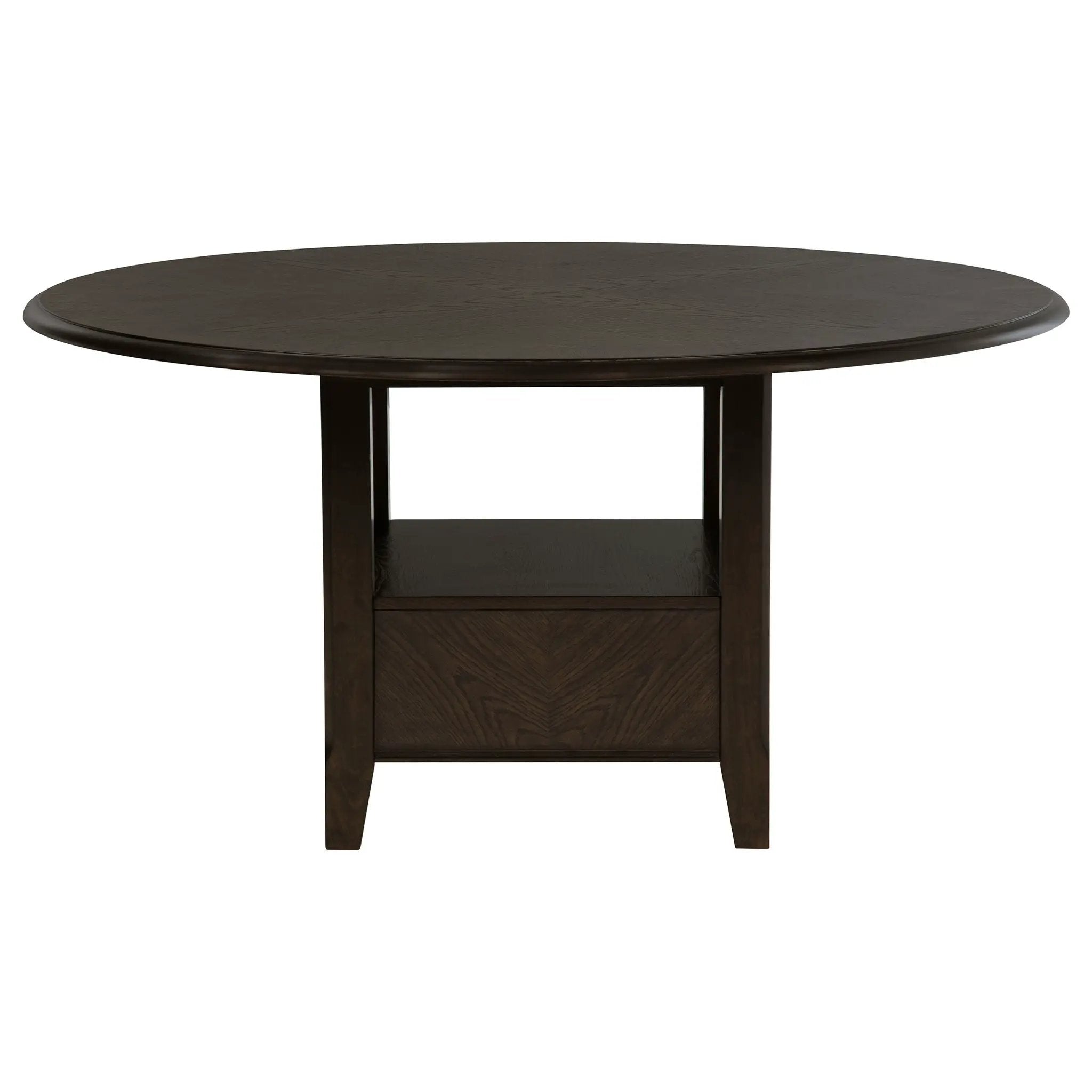 Twyla 5-piece 60-inch Round Wood Dining Table Set Dark Cocoa by Unique Piece Furniture