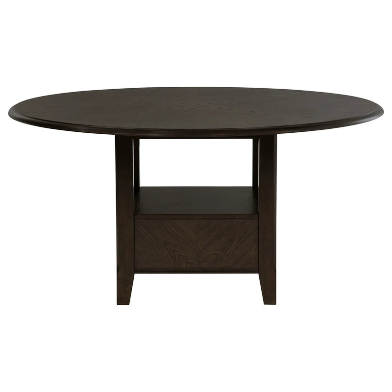 Twyla 5-piece 60-inch Round Wood Dining Table Set Dark Cocoa by Unique Piece Furniture