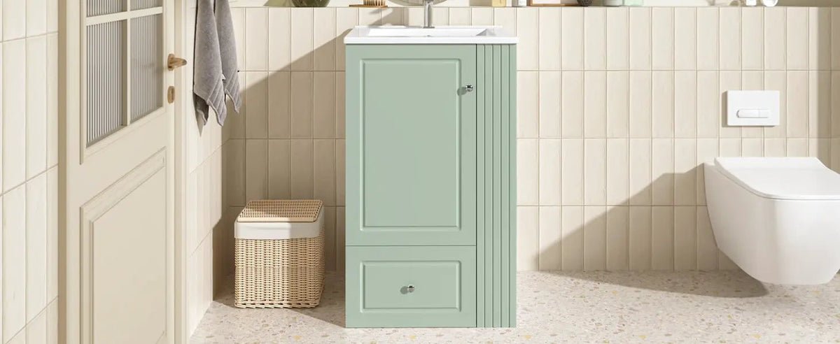 20" Freestanding Bathroom Vanity with Ceramic Sink by HouseOfZazla