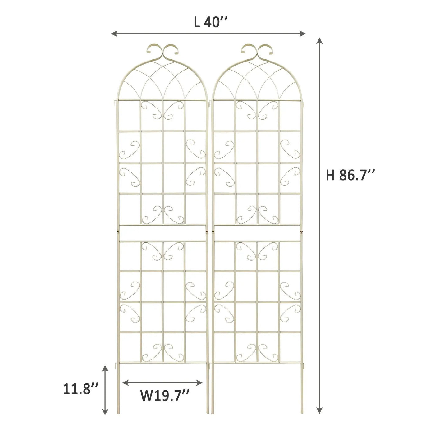 Metal Garden Rustproof Trellis For Climbing Plants Outdoor Flower Support by HouseOfZazla