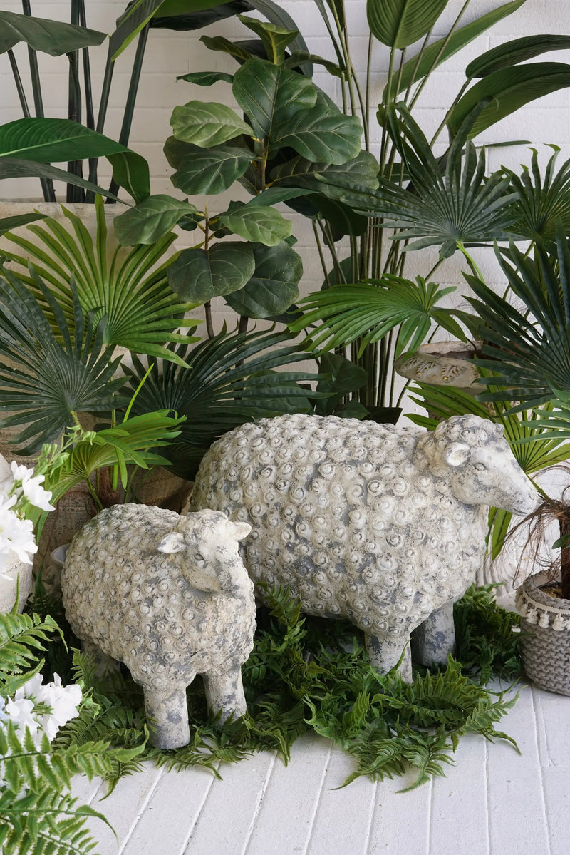 18x9.5x14" Magnesium Sheep Figurine with Weathered Finish by HouseOfZazla