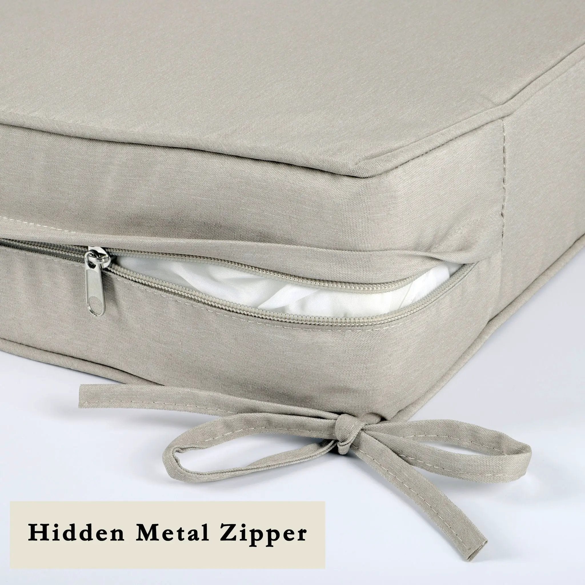 Outdoor Deep Seat Cushions For Patio Furniture Waterproof Set - Beige by HouseOfZazla