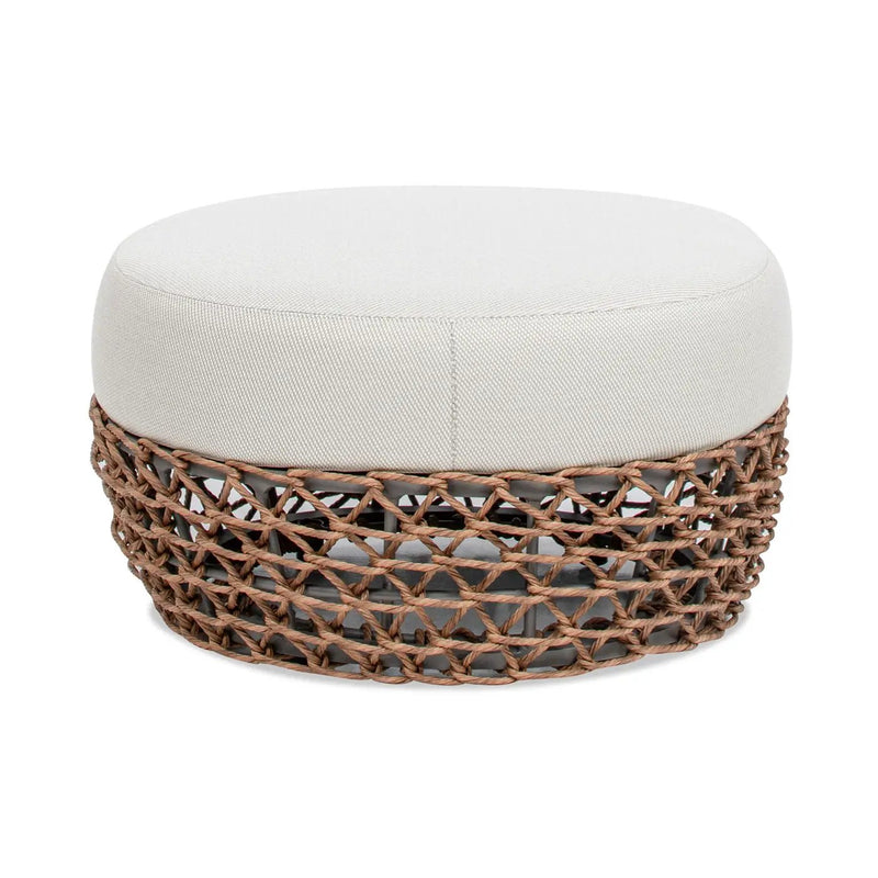Willow - Round Upholstered Patio Ottoman by Unique Piece Furniture