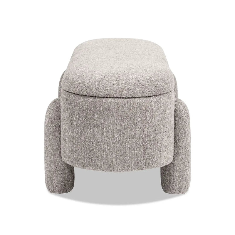 Hugo - Oval Fully Upholstered Storage Bench by HouseOfZazla