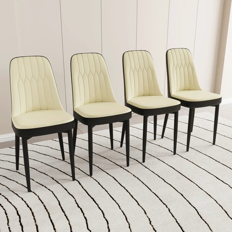 Modern Dining Chair With Cushions And Metal Legs by HouseOfZazla