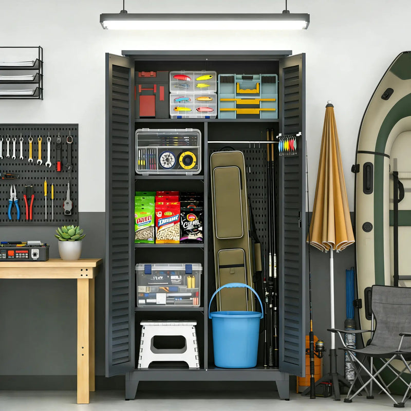 73'' Tall Metal Tool Storage Cabinet by HouseOfZazla