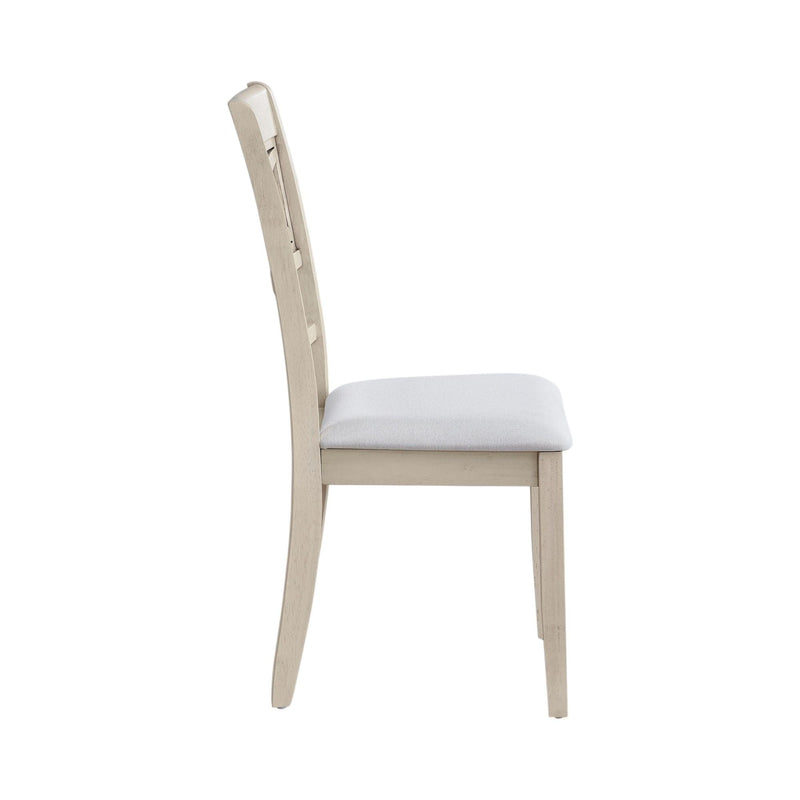 Ferris - 7 Piece Dining Set With Cross Back Chairs And Rectangular Table - Antique White by HouseOfZazla