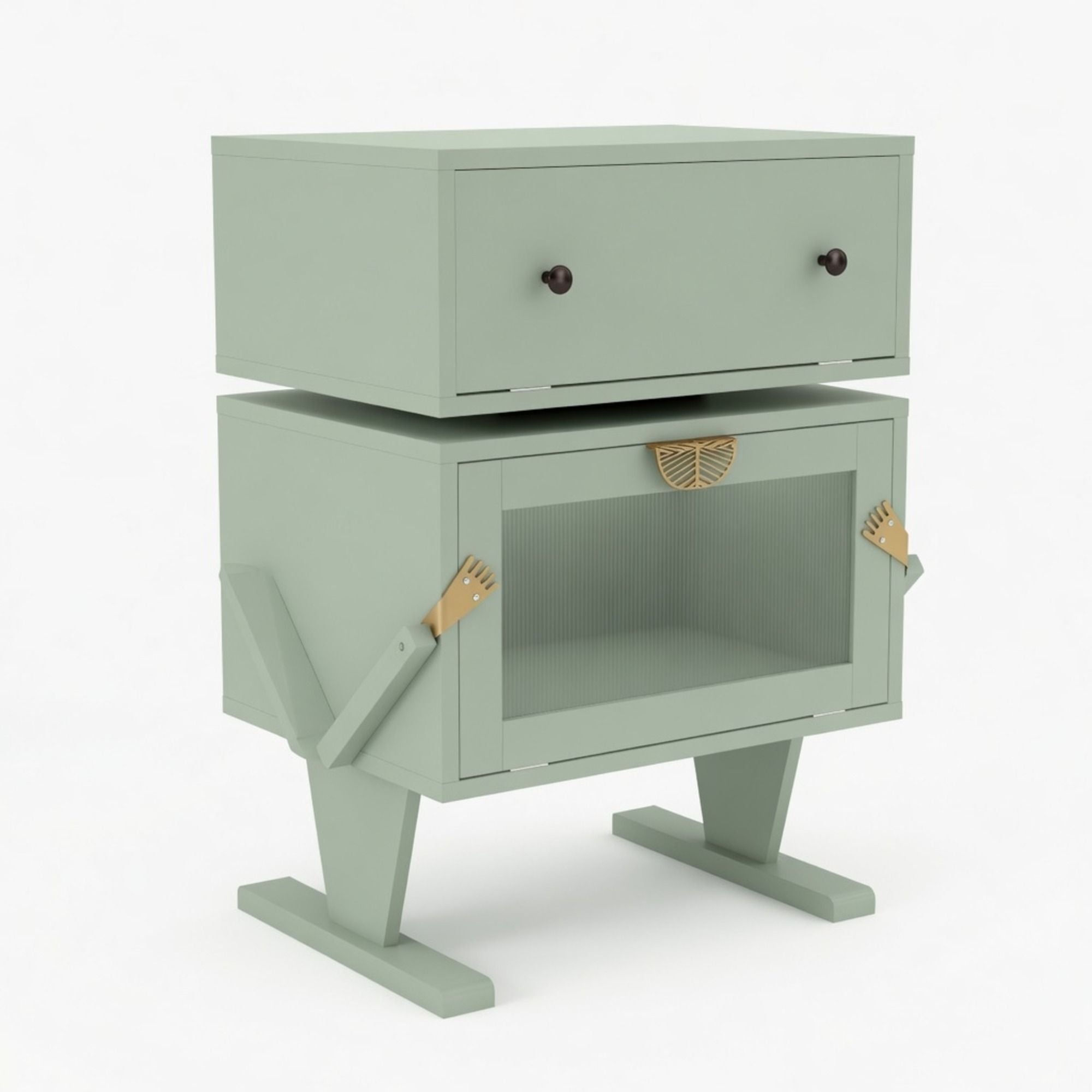 Robot LED Nightstand With 360° Rotating Drawer by HouseOfZazla