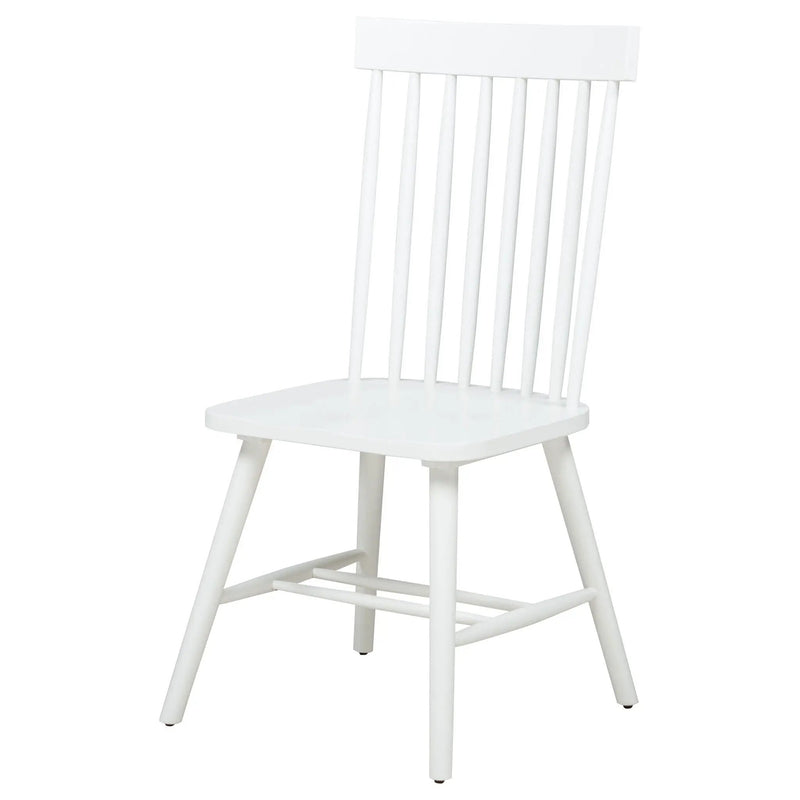 Andrews Windsor Spindle Back Dining Side Chair White (Set of 2) by Unique Piece Furniture