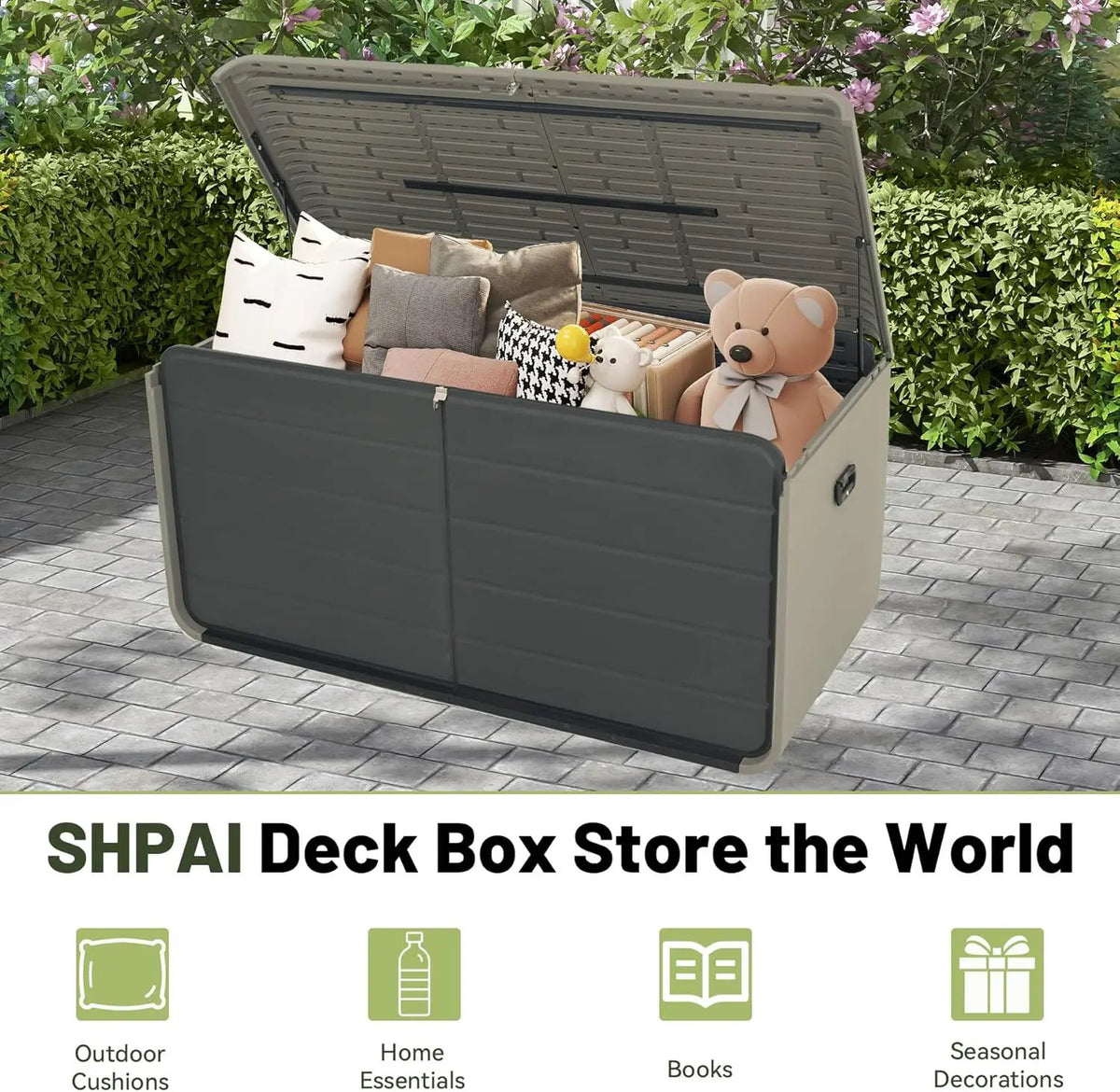 160 Gallon Heavy-Duty Resin Deck Box by HouseOfZazla