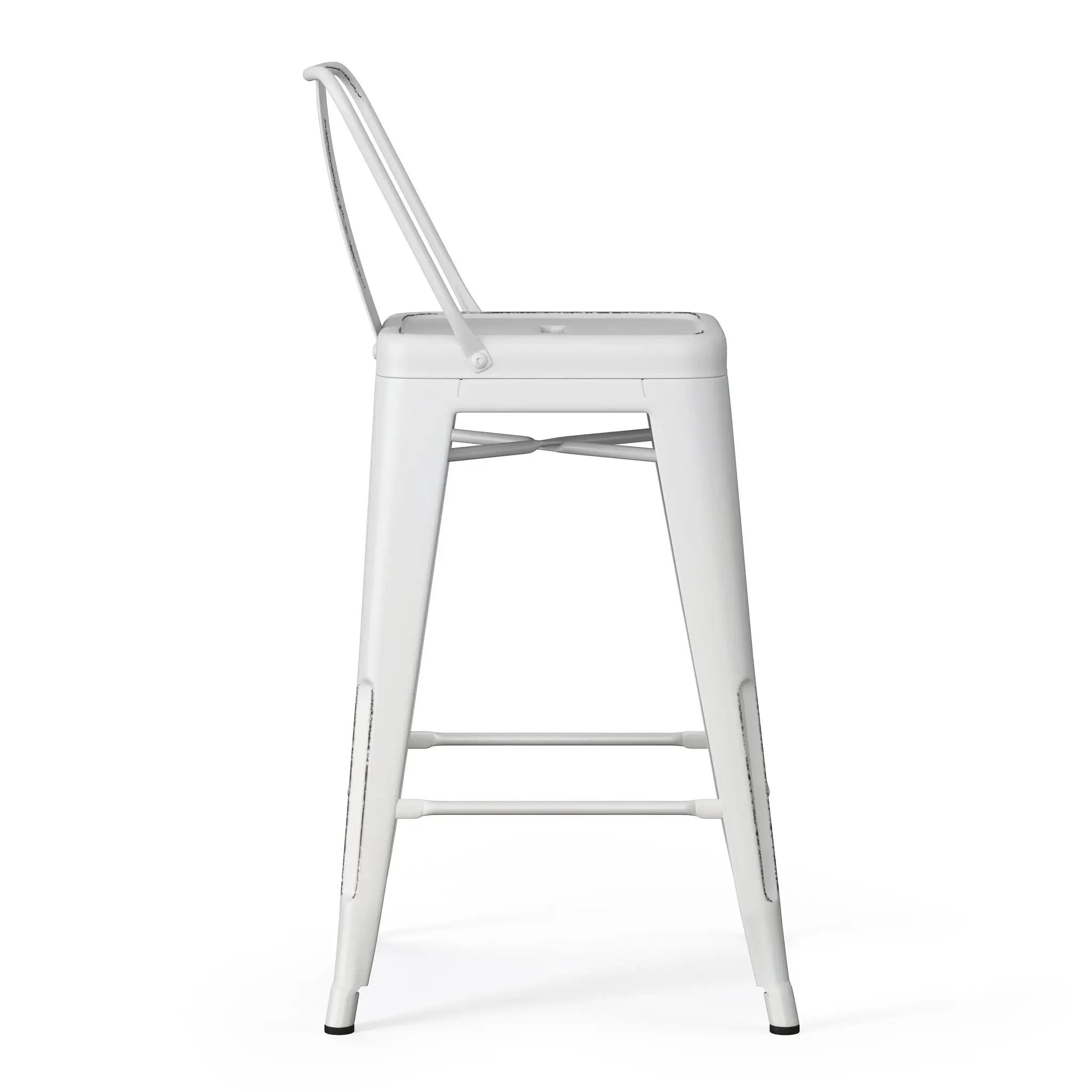Rayne - Curved Back Metal Stool (Set of 2) by Unique Piece Furniture