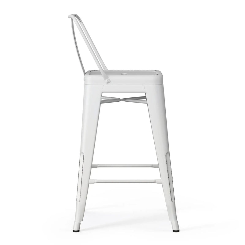 Rayne - Curved Back Metal Stool (Set of 2) by Unique Piece Furniture