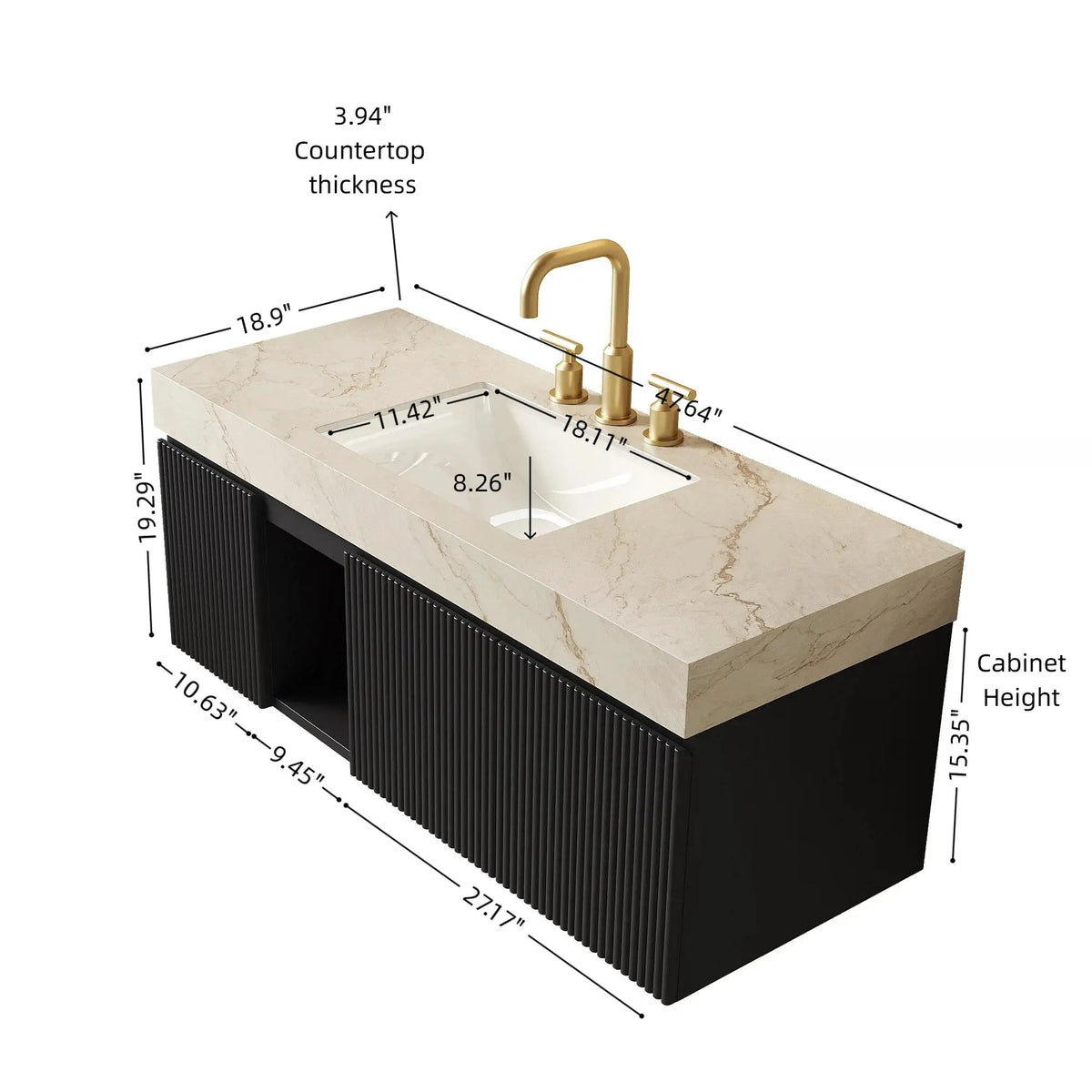 Eiden 48" Bathroom Vanity & Sink by HouseOfZazla