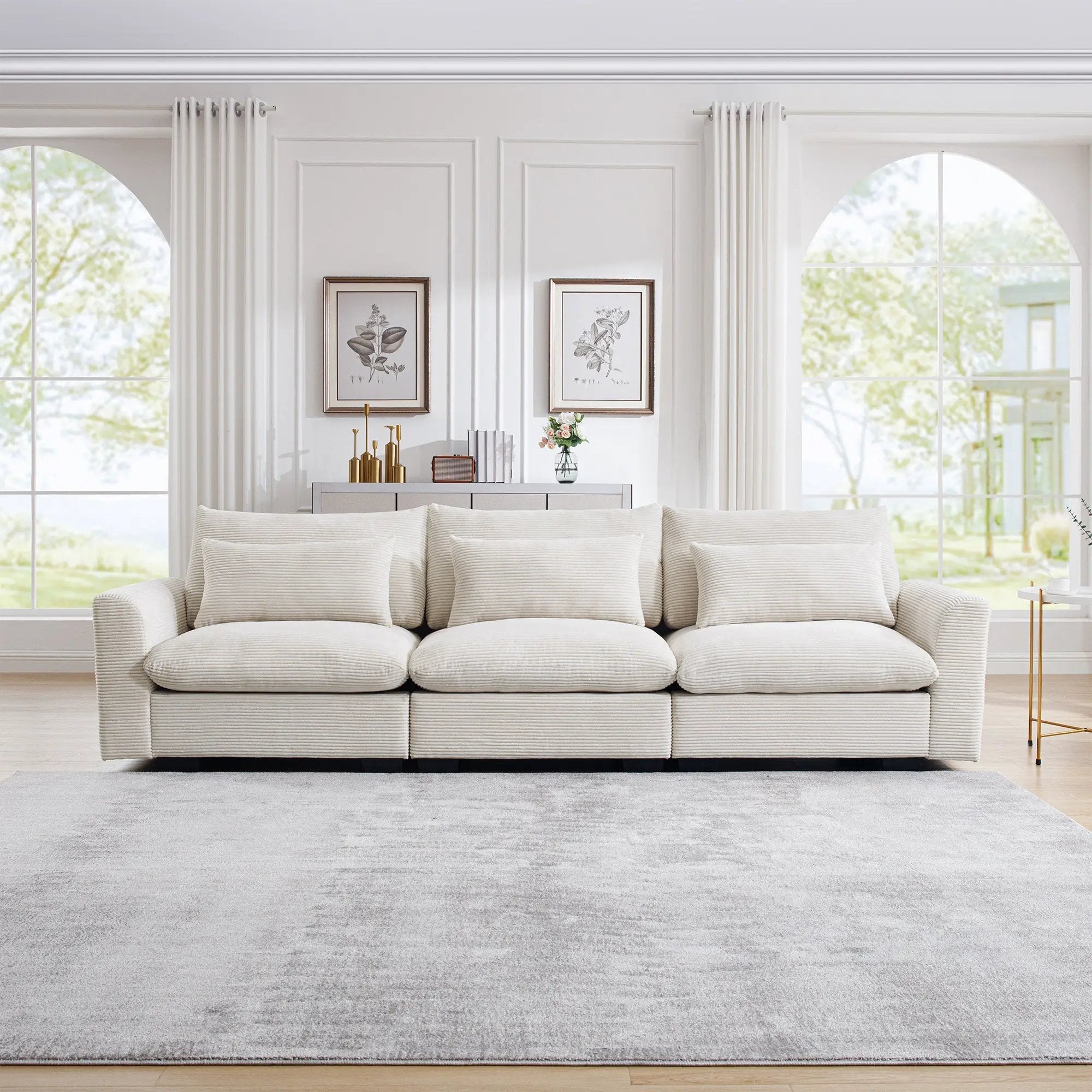 3 Seater Deep Seat Couch for Living Room by HouseOfZazla
