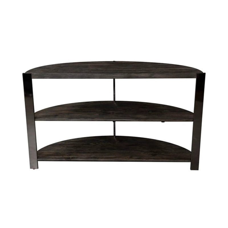 Kalne Console Table Half Moon Shape with 2 Open Shelves by HouseOfZazla