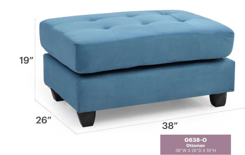 Chic Contemporary Ottoman by Unique Piece Furniture