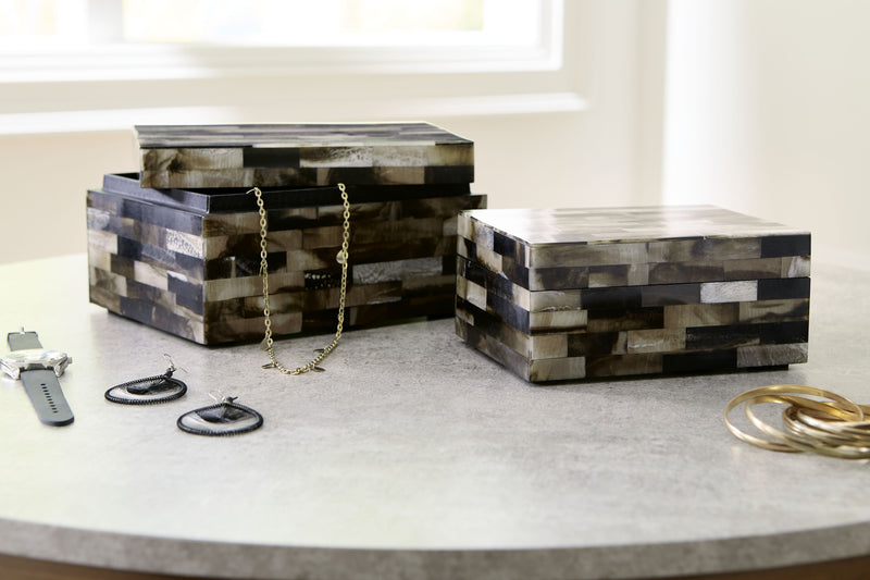 Ellford - Box Set (Set of 2) - Black / Brown / Cream by Unique Piece Furniture