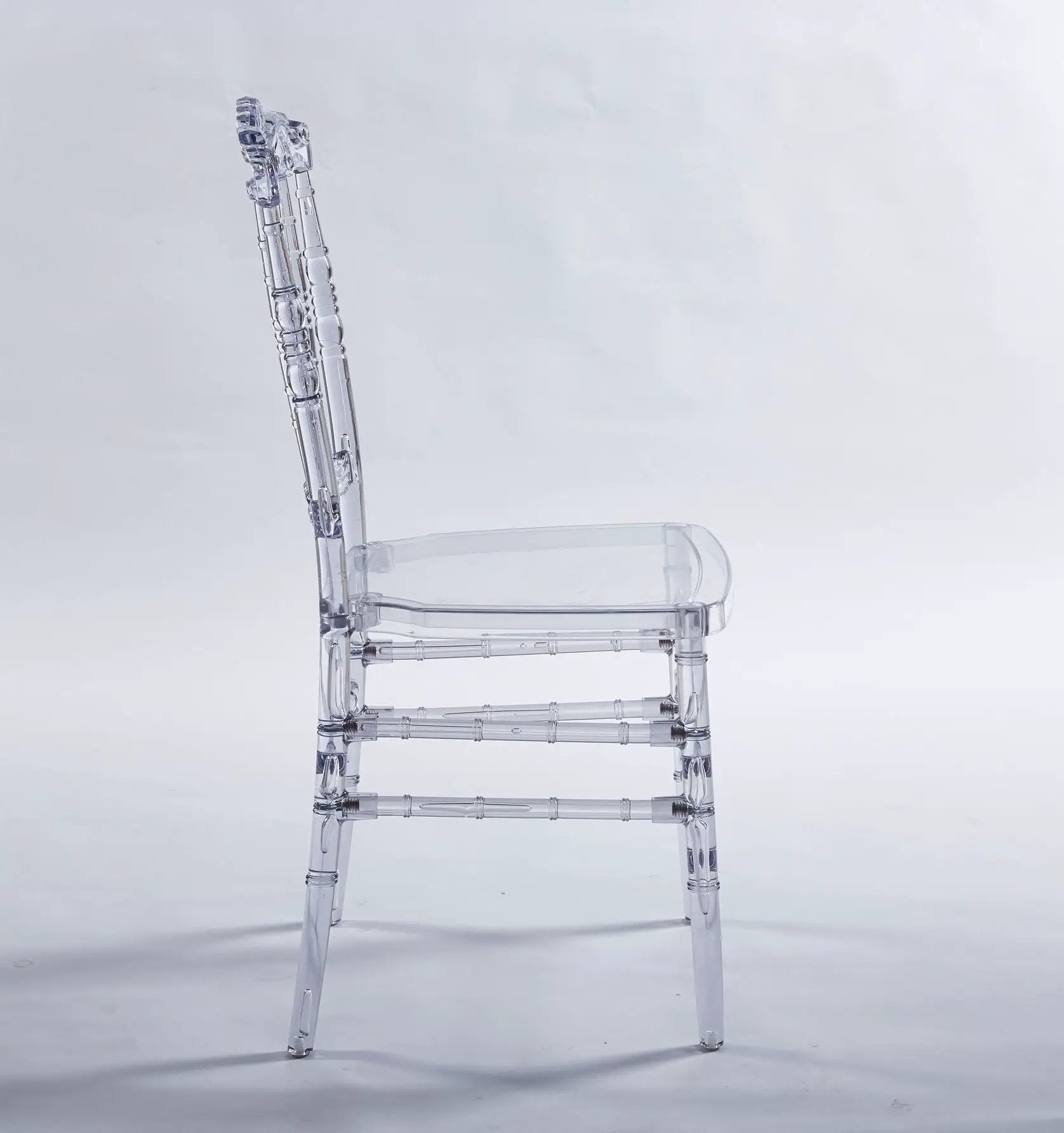 Dining Chair With Plastic Seat, Welding Chair (Set of 4) - Transparent by Unique Piece Furniture