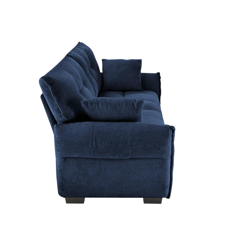 Modern Sofa & Pillows, Textured Cover, High Rebound Cushions by HouseOfZazla