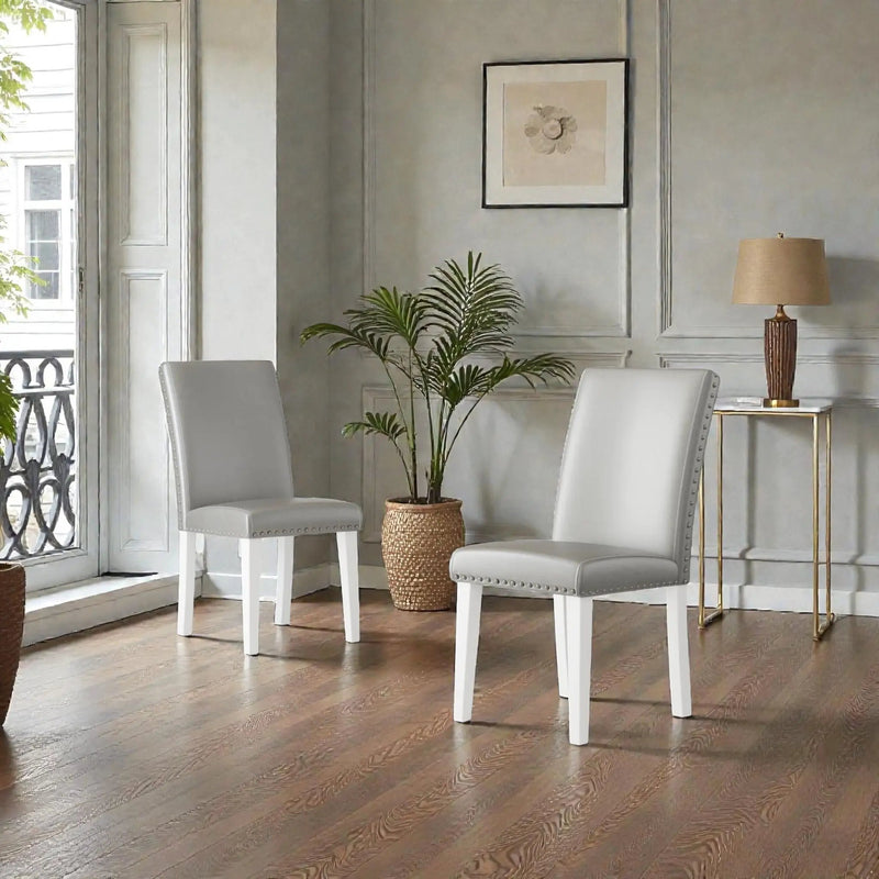 Upholstered Dining Chair With High Back Design (Set of 2) by Unique Piece Furniture
