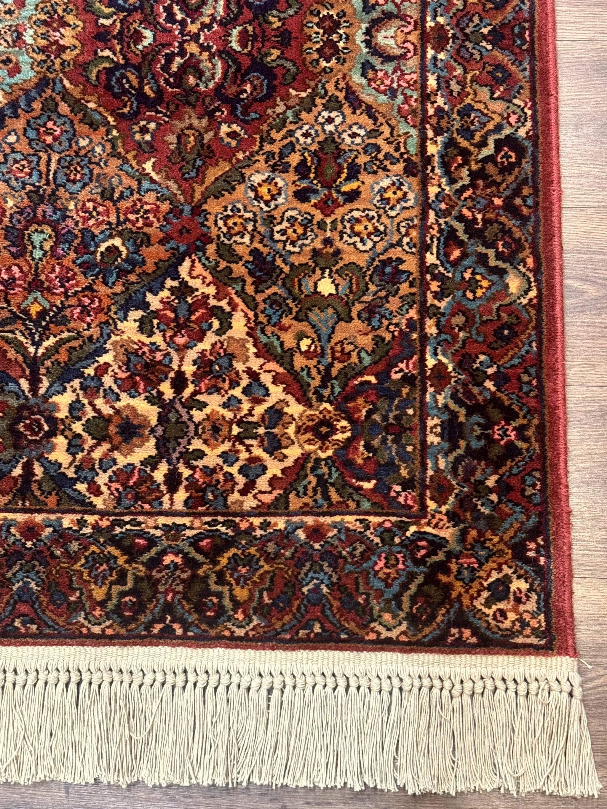 Karastan Rug 2.6 x 4 Multicolor Panel Kirman #717, Original 700 Series, Wool Pile Discontinued by Jewel Rugs