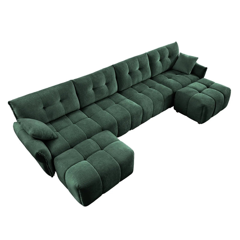 4-Seater Sofa Set with 2 Ottomans by HouseOfZazla