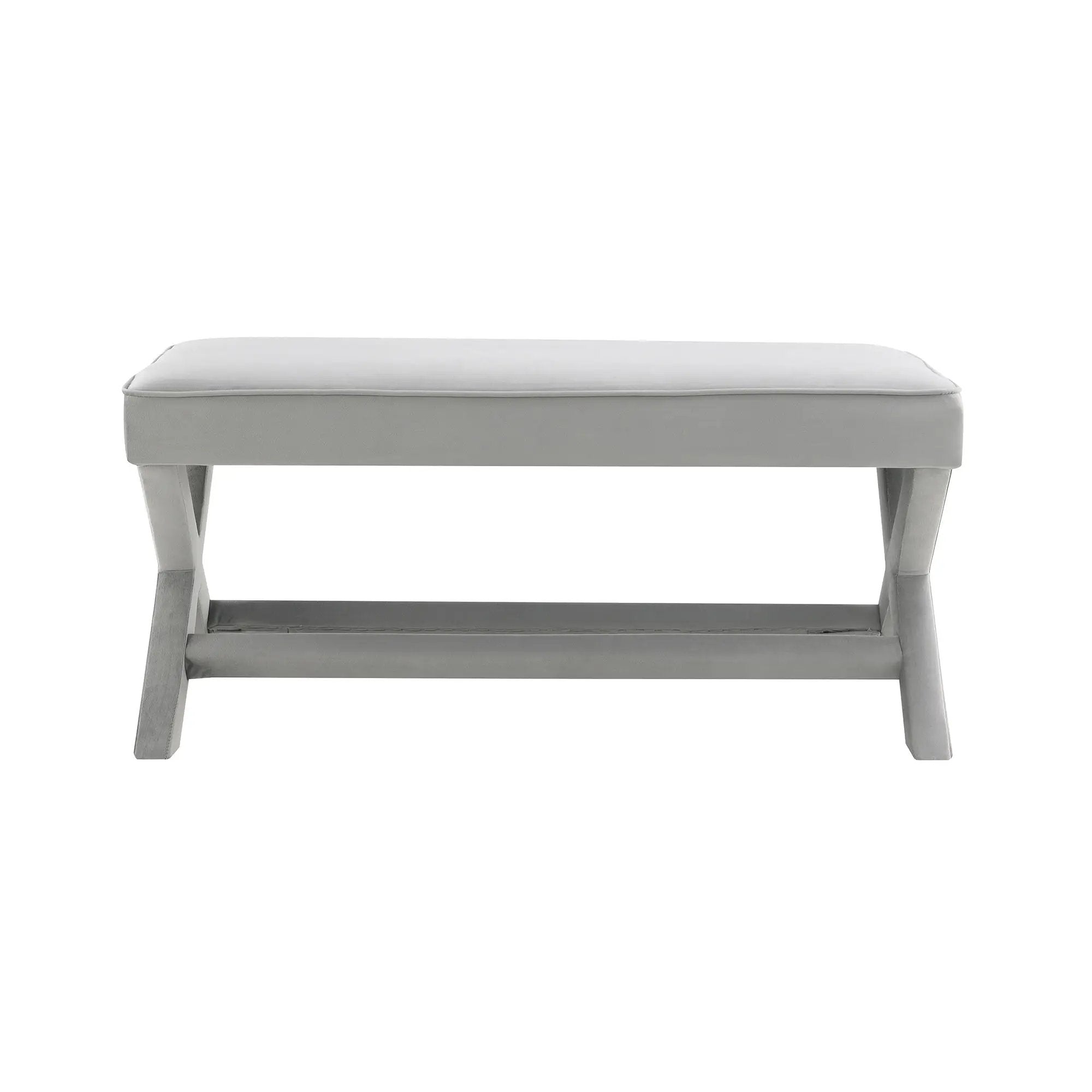Comfort Double Bench Upholstered With X Crossed Legs by HouseOfZazla