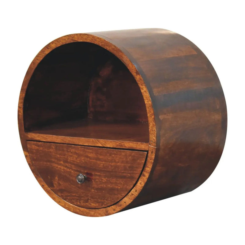 Floating Circle Bedside Table - Chestnut by Unique Piece Furniture