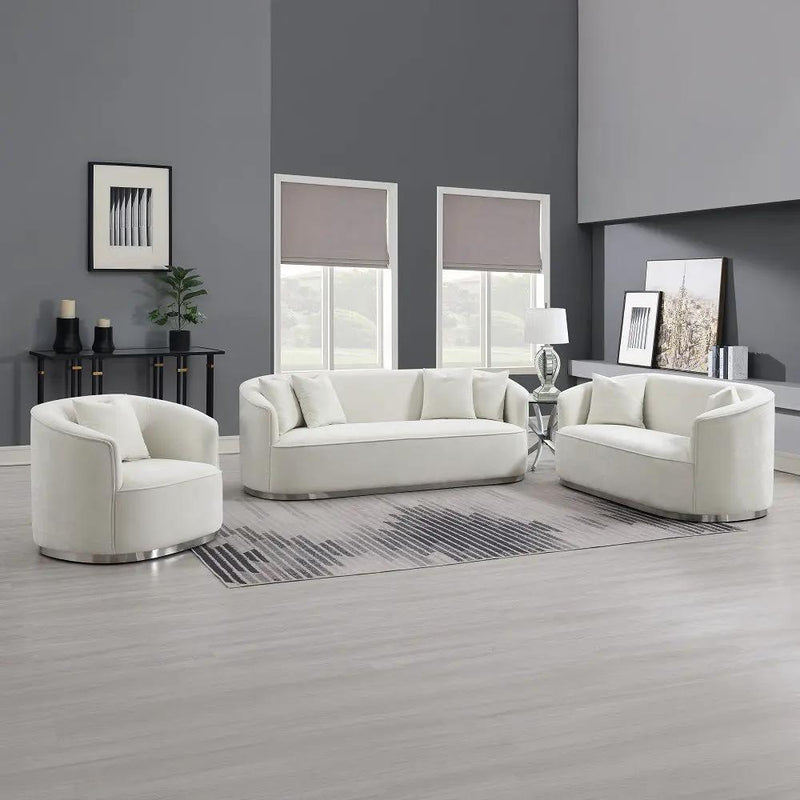 Odette - Chair With Pillow - Beige Chenille by Unique Piece Furniture