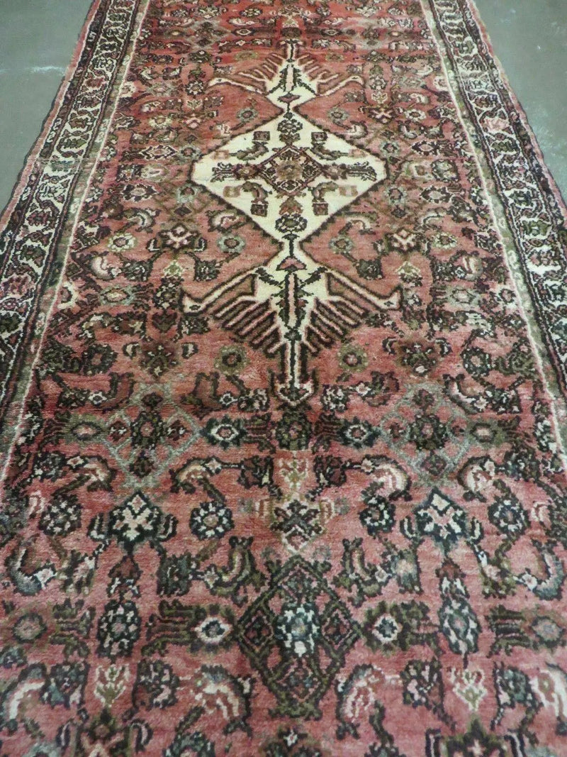 Persian Runner Rug 3.8 x 10, Red, Vintage by Jewel Rugs