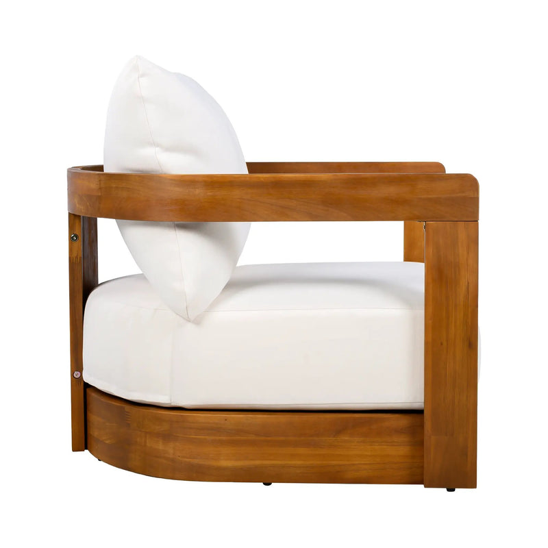 Premium Acacia Wood Outdoor Club Chair by HouseOfZazla