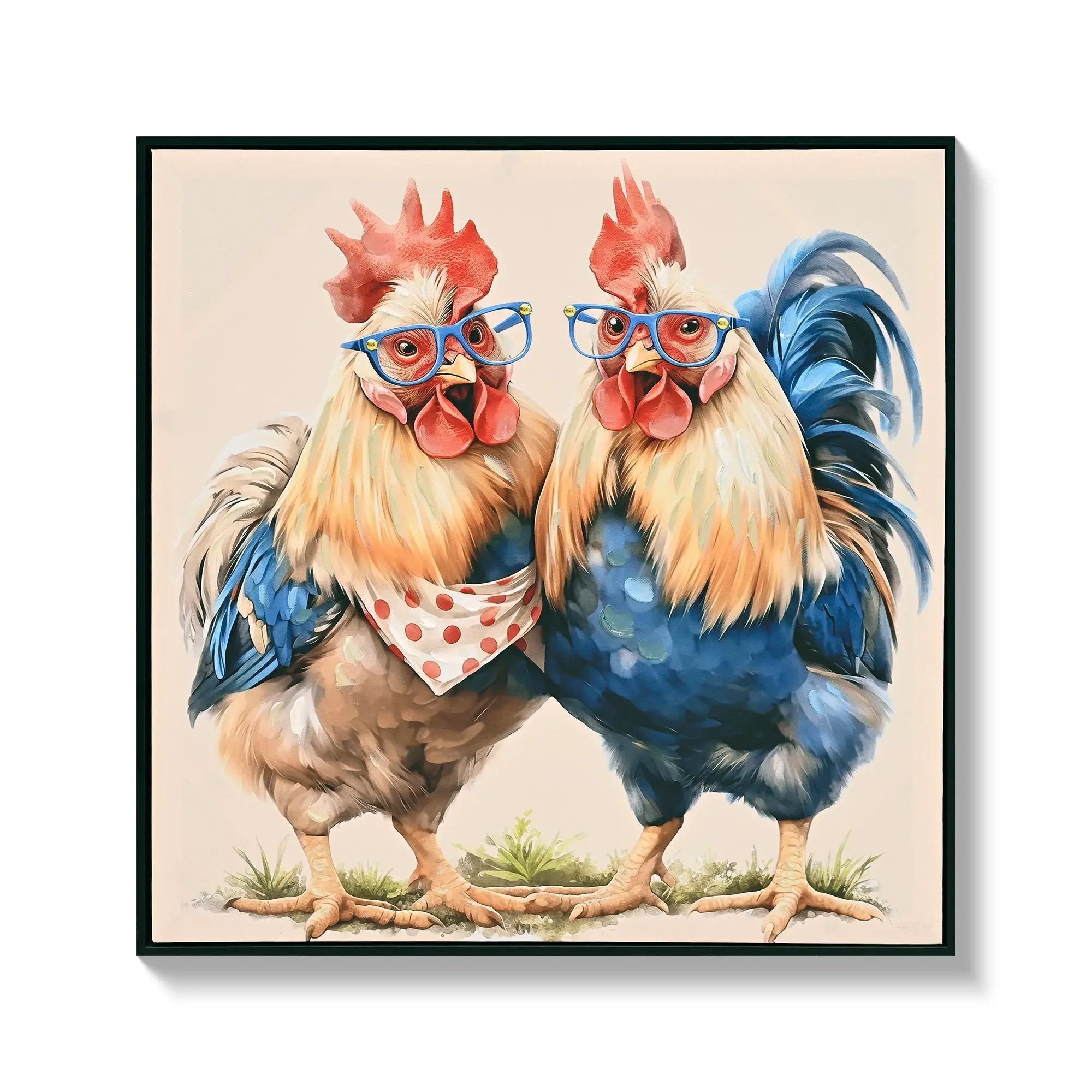 Rooster, Chicken Pictures Wall Decor For Home Decor - Yellow / Red by Unique Piece Furniture