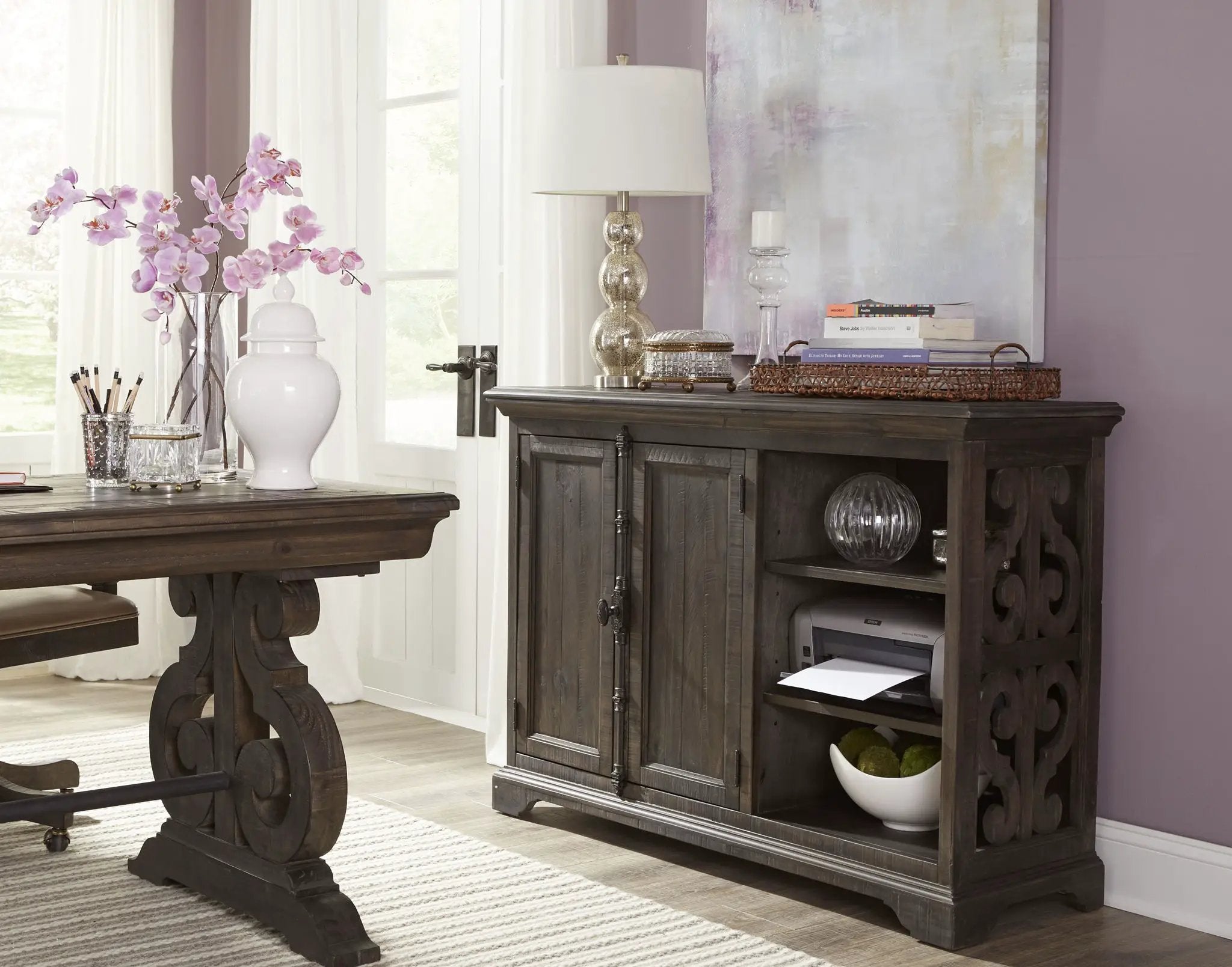Bellamy - Writing Desk - Peppercorn by Unique Piece Furniture