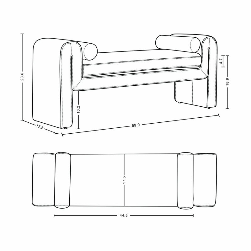 Concord - Accent Bench by HouseOfZazla