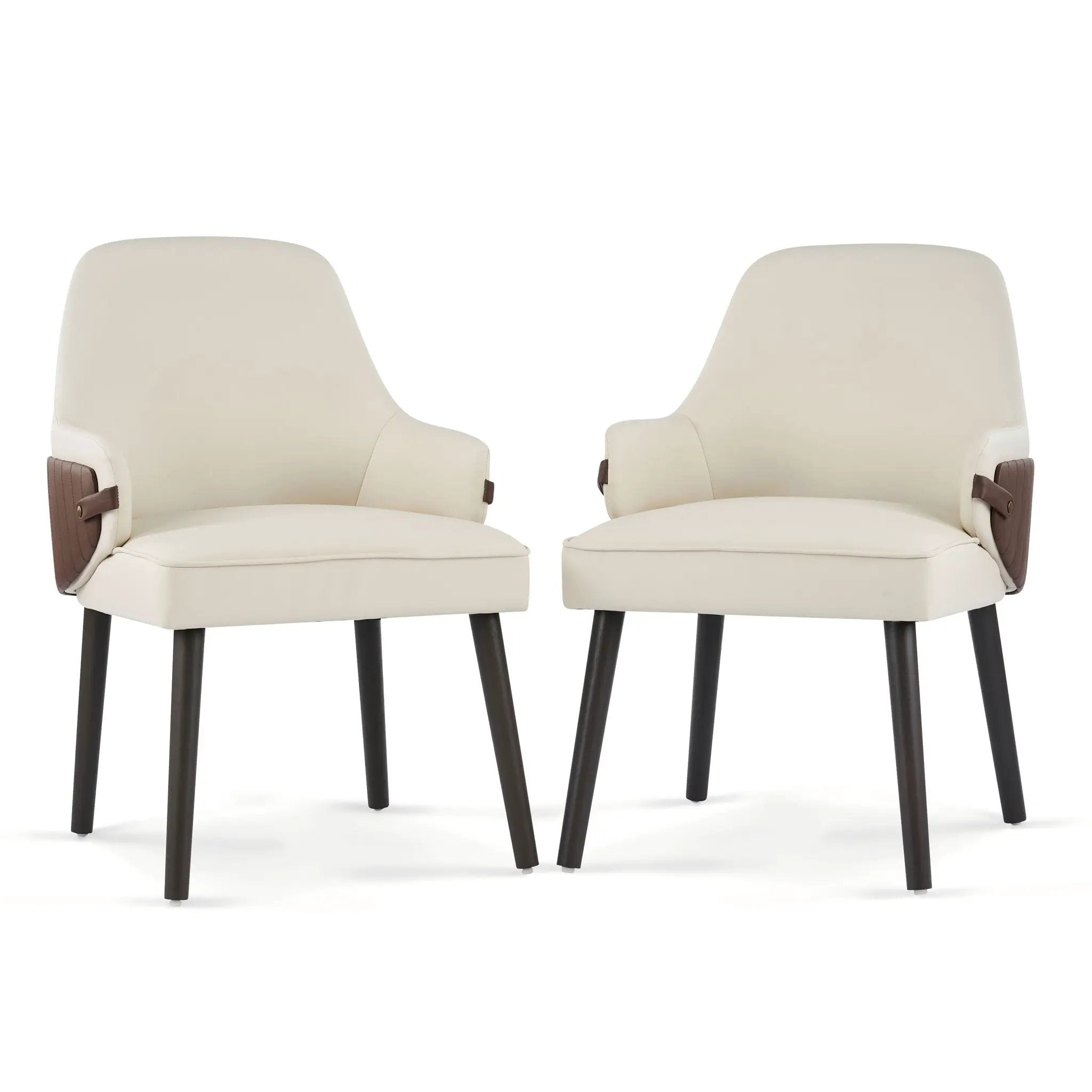 Indoor Dining Chair (Set of 2) - Beige / Brown by HouseOfZazla