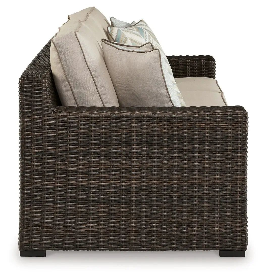 Coastline Bay - Sofa With Cushion - Brown by Unique Piece Furniture