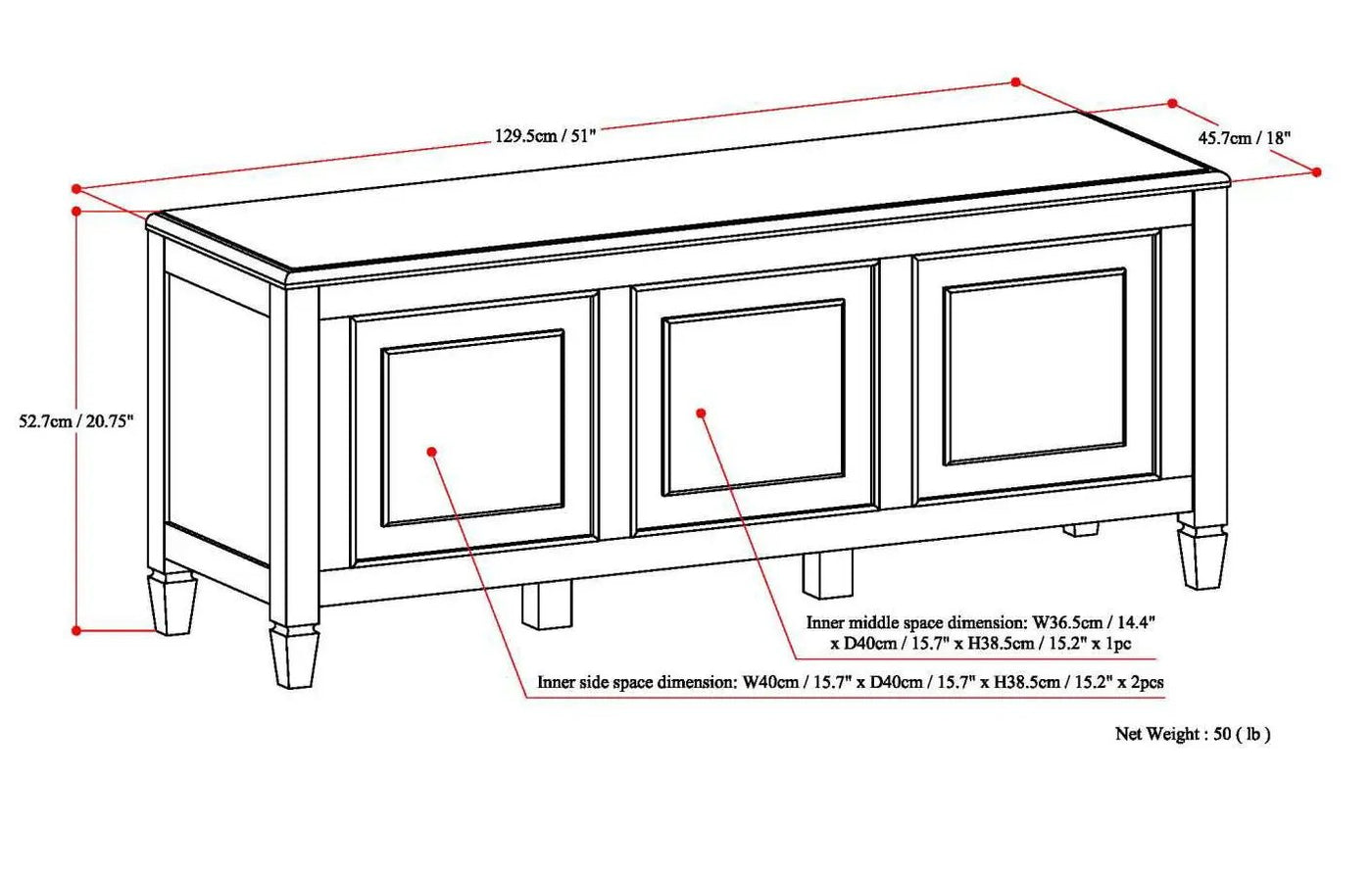 Connaught - Handcrafted Storage Bench Trunk by Unique Piece Furniture