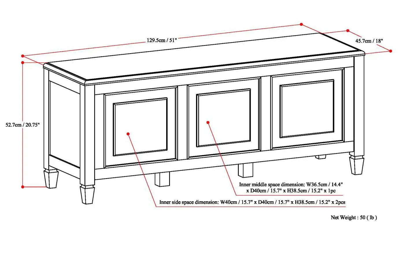 Connaught - Handcrafted Storage Bench Trunk by Unique Piece Furniture