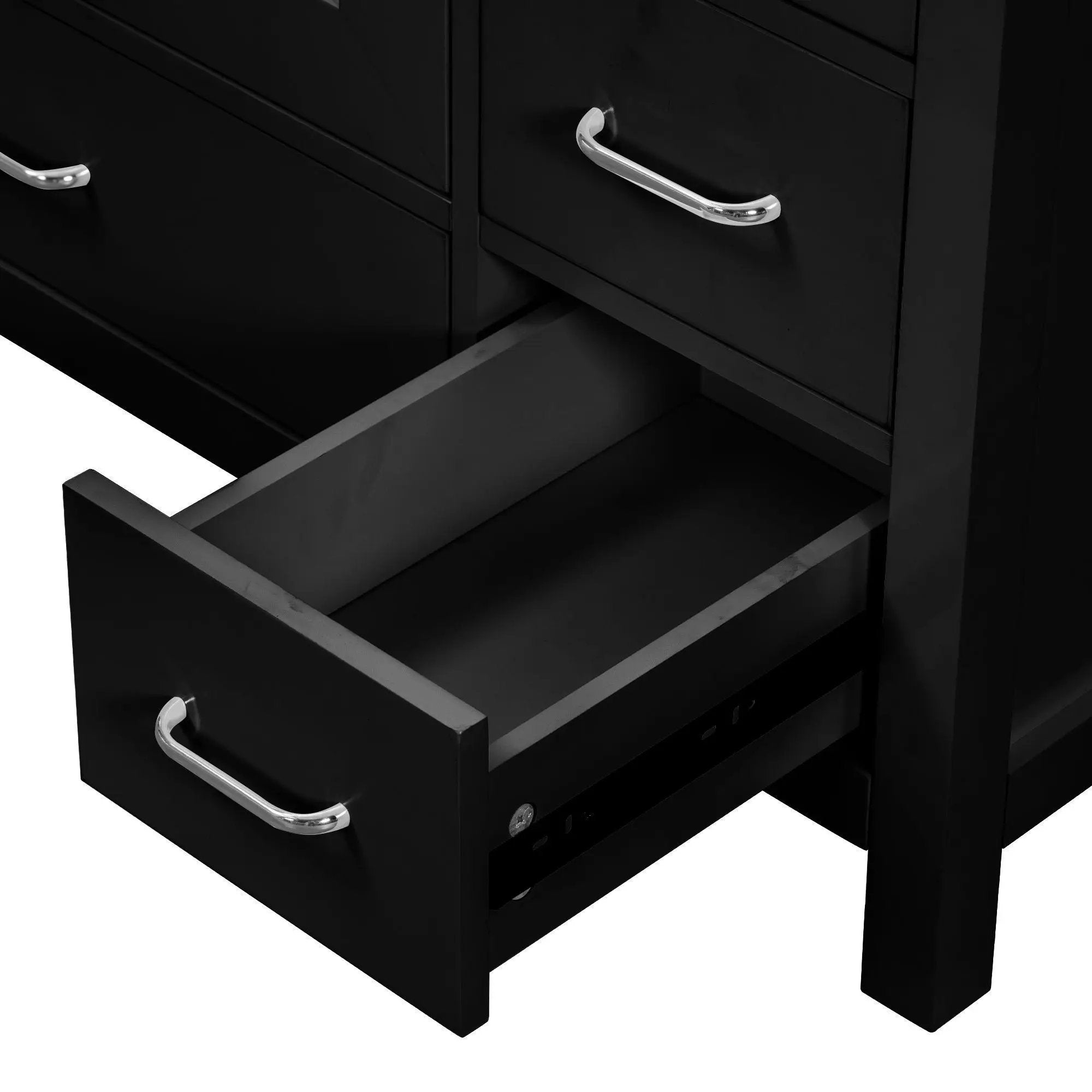 Bathroom Vanity With Ceramic Sink Combo, Abundant Storage Cabinet 2 Soft Close Doors And 5 Drawers by HouseOfZazla