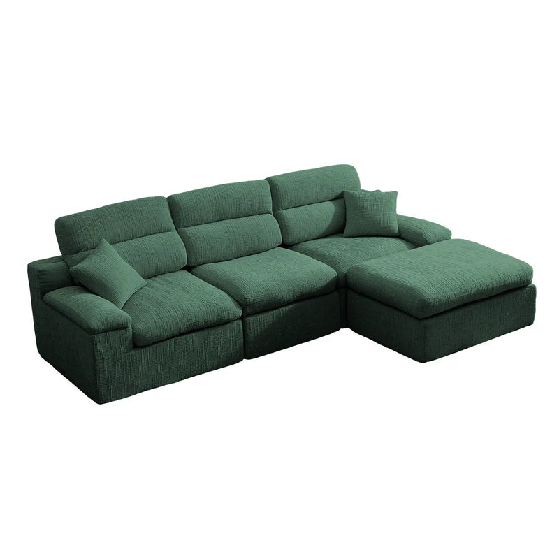 Corner Chaise Sofa With High Backrest by Unique Piece Furniture