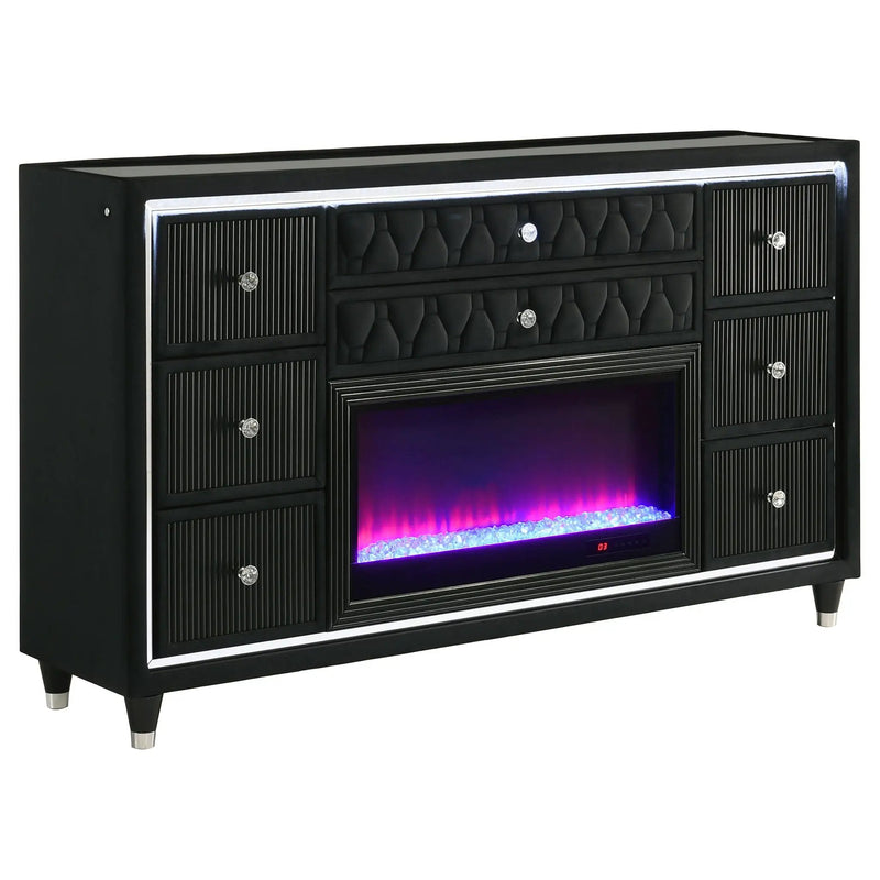 Lorient 5-piece Queen Bedroom Set Black by Unique Piece Furniture
